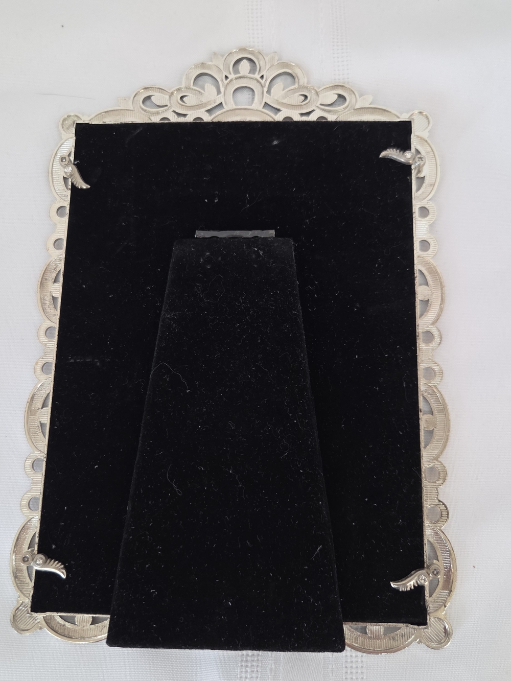 Silver Ornate Rhinestone Photo Frame - Picture 5 of 5